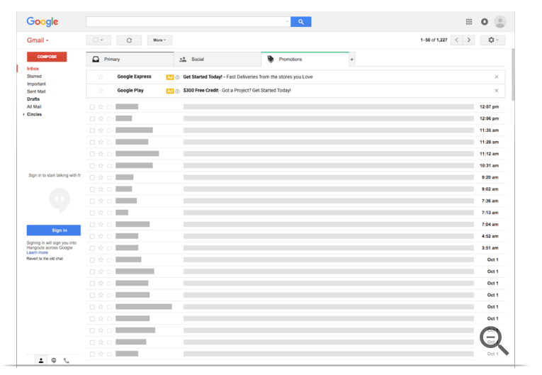 Gmail Advertising Looks Just Like This