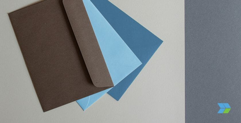 Multicolored envelopes for direct mail marketing